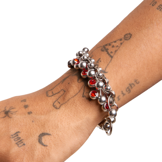PIERCED RED BRACELET (9086784340199)